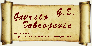 Gavrilo Dobrojević vizit kartica